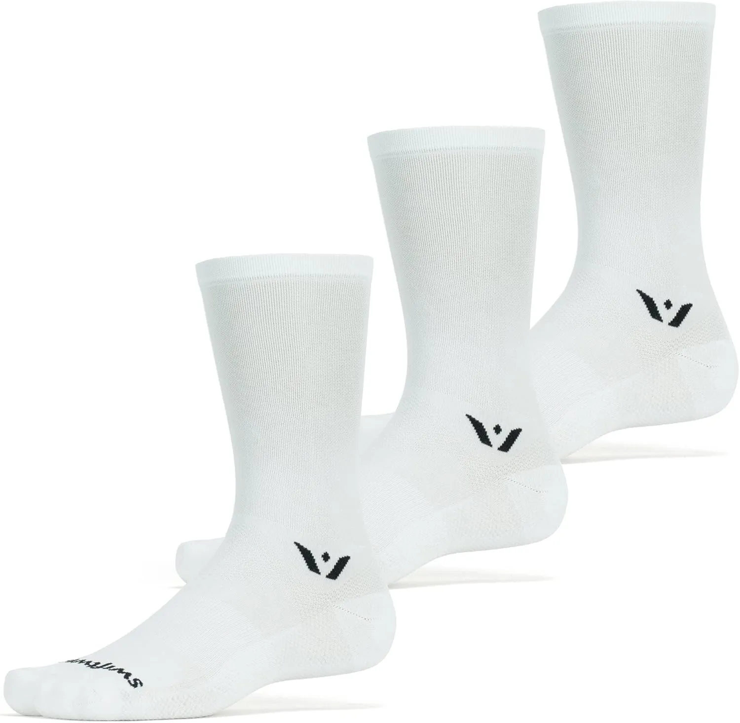Swiftwick- ASPIRE Crew Cycling Socks, Firm Compression Fit, Moisture Wicking