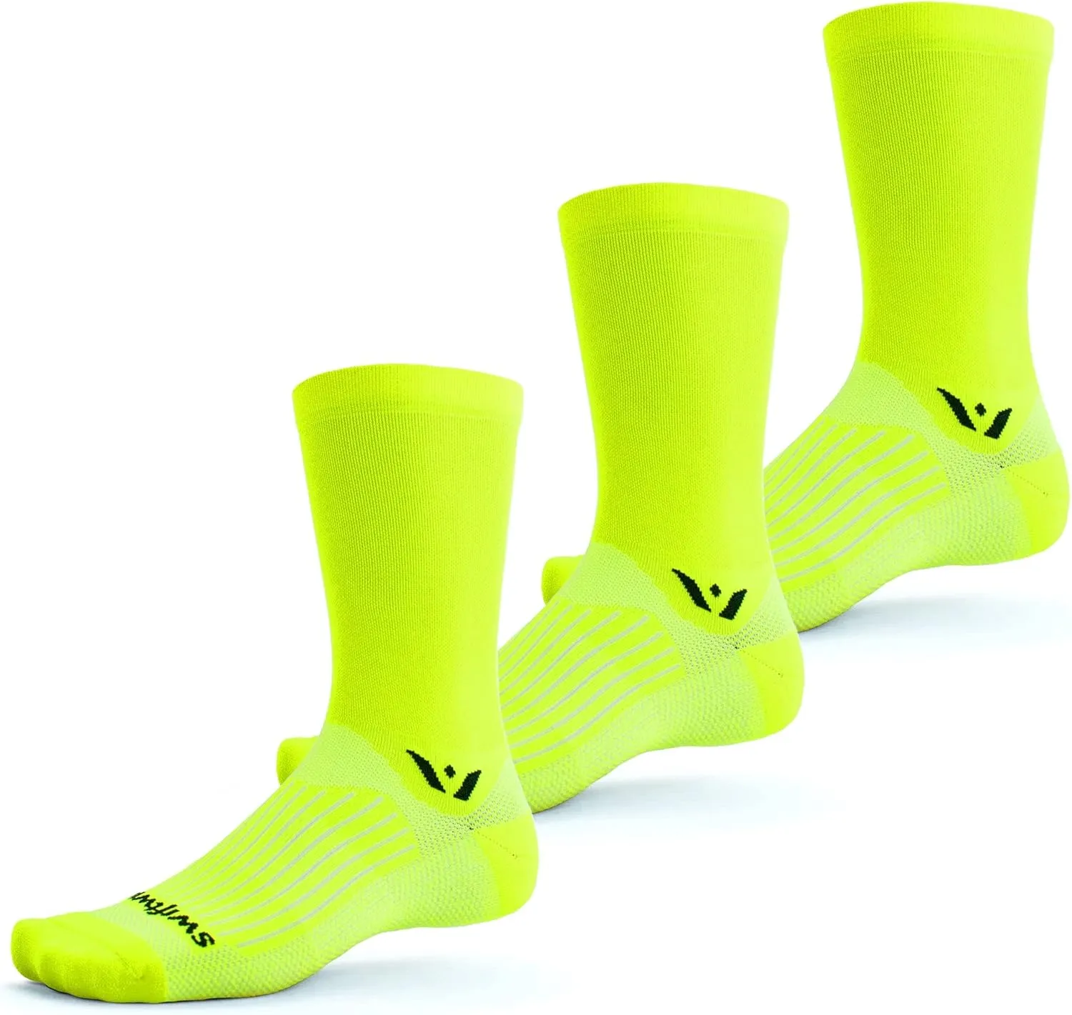 Swiftwick- ASPIRE Crew Cycling Socks, Firm Compression Fit, Moisture Wicking