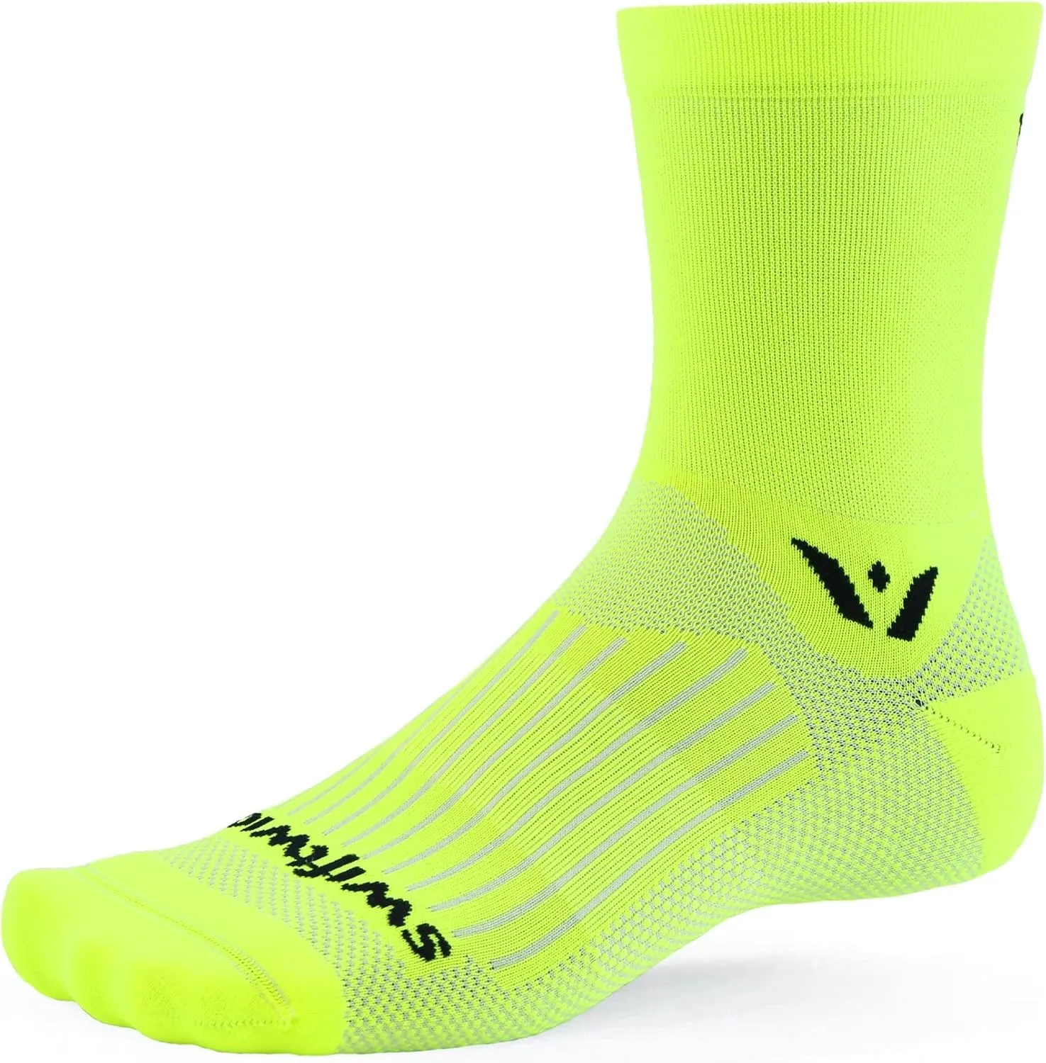 Swiftwick - ASPIRE Mid-Crew Cycling Socks, Maximum Breathability, Moisture Wicking