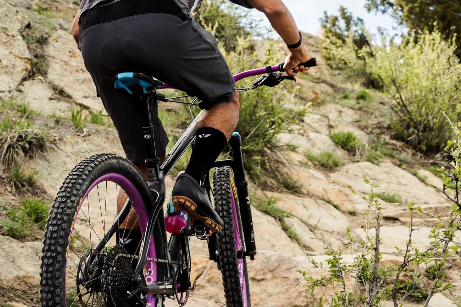 Swiftwick- PURSUIT SEVEN UltraLight Cycling and Mountain Biking Socks, Merino Wool