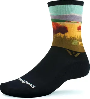 Swiftwick VISION IMPRESSION Crew, National Parks Edition, Running, Hiking and Cycling Socks