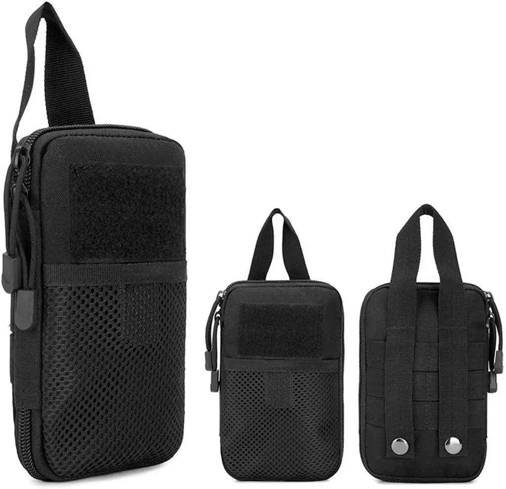 Tactical EDC Pocket Organizer Pouch Tactical Flashlight Pouch Holster Tool Belt Pouch Small Tech Pouch Belt Bag for MOLLE Gear