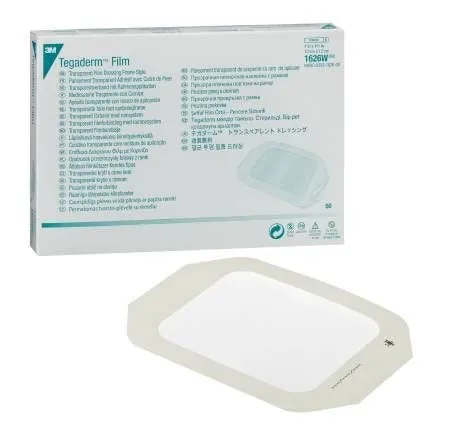 Tegaderm 1622W Transparent Film Dressing Rectangle 1-3/4 X 1-3/4 Inch Frame Style Delivery With Label Sterile, Box of 100