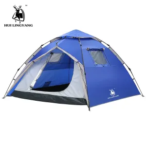 Tent Large Layer Person automatic Minimalist Outdoor Tents High-quality for low cost tent Hydraulic beach 3-4 Camping Hiking 210*210*145cm Double Waterproof