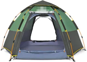 Tent Outdoor 3-4 People Automatic Anti-Storm rain 2 Double Thick Rainproof Camping Outdoor Camping Household Tent pop-up Large Cabin Beach Tent Quick Installation wate Hopeful, Blue