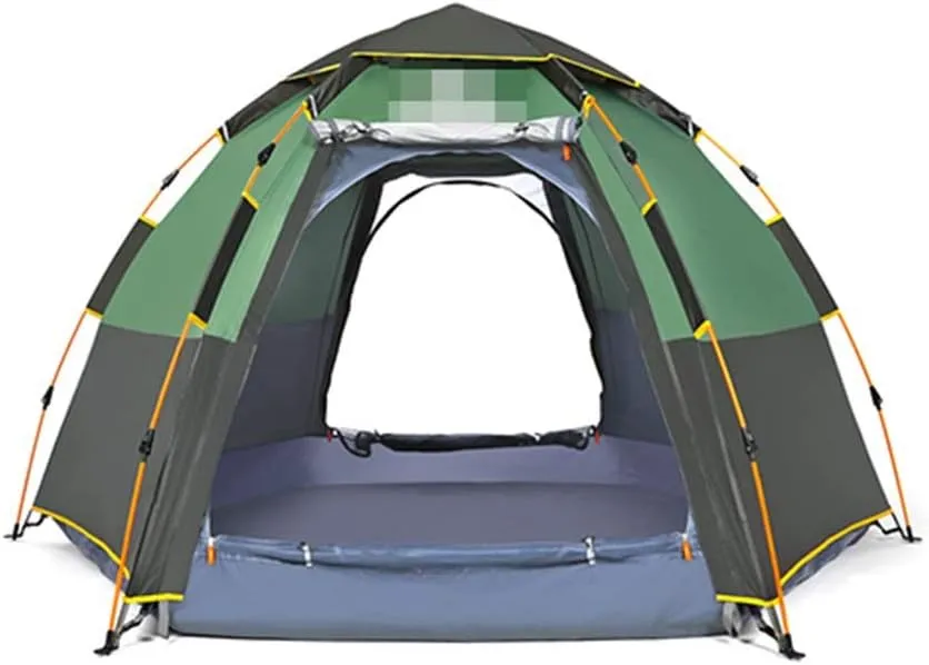 Tent Outdoor 3-4 People Automatic Anti-Storm rain 2 Double Thick Rainproof Camping Outdoor Camping Household Tent pop-up Large Cabin Beach Tent Quick Installation wate Hopeful, Blue