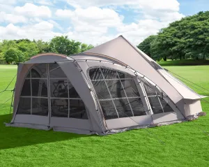 Tents 4/6/8/12 Person, Easy Setup Waterproof Camping Tent with Rainfly, Portable Double Layer Large Family Tent for Camping Backyard Outdoor &Hiking