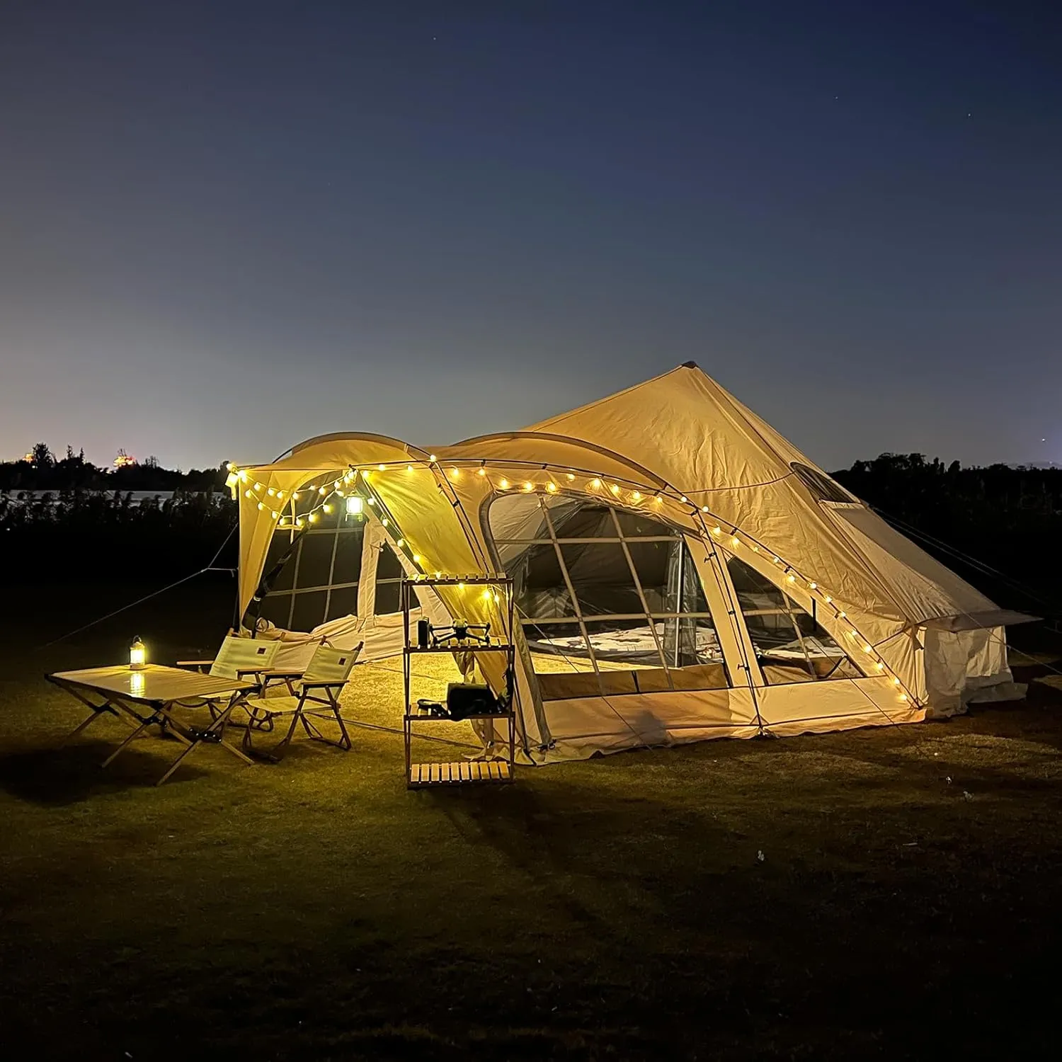 Tents 4/6/8/12 Person, Easy Setup Waterproof Camping Tent with Rainfly, Portable Double Layer Large Family Tent for Camping Backyard Outdoor &Hiking