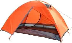 Tents Backpacking Tent Double Layer Camping Tents Waterproof Breathable Lightweight Portable Travel Tent, Orange