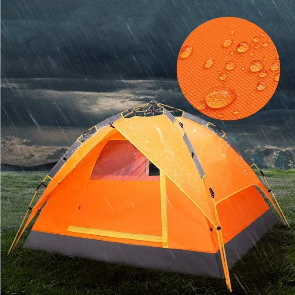 Tents for Camping Beach Tents Tent Family Camping Tent 3-4 Person with 2 Door 4 Mesh Windows Double Layer Instant Tent Automatic Pop Up Family Tents for Camping Hiking Traveling