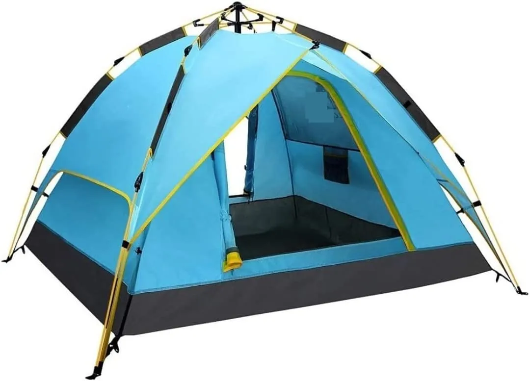 Tents for Camping Beach Tents Tent Family Camping Tent 3-4 Person with 2 Door 4 Mesh Windows Double Layer Instant Tent Automatic Pop Up Family Tents for Camping Hiking Traveling