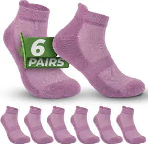 TheGreenSticks Bamboo Rayon - Thick Diabetic Ankle Socks for Women & Men [6 Pairs]