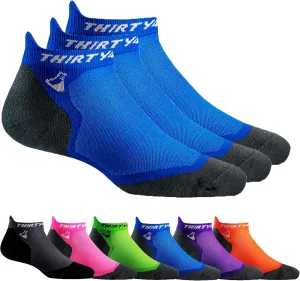 Thirty48 Ultralight Athletic Running Socks for Men and Women with Seamless Toe, Moisture Wicking, Cushion Padding