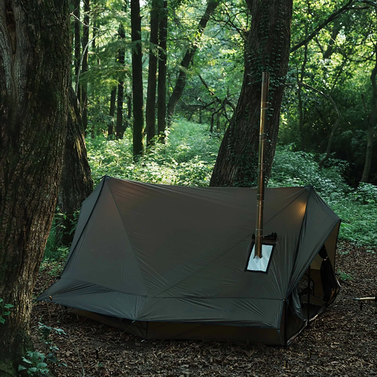 Tiny Cabin Style Camping Hot Tent With Two Poles Winter Camping Tent 006LX