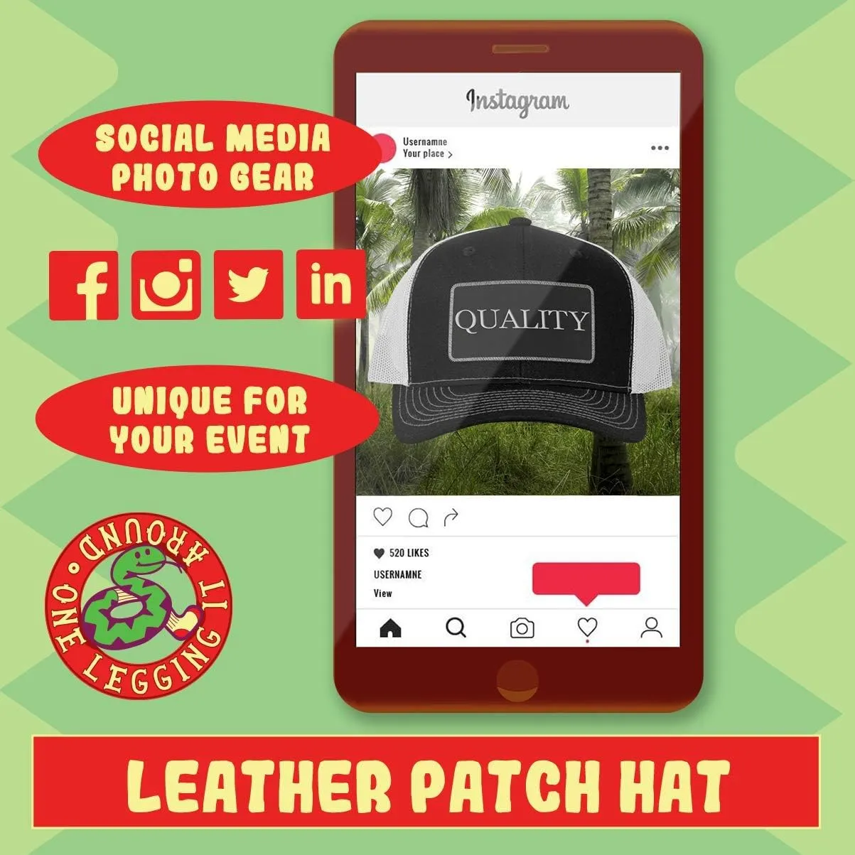 Tobacco-Packing-Machine Operator AF - Leather Black Patch Engraved Trucker Hat