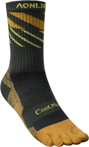 Toe socks Running Athletic Anti-Blister Wicking Coolmax Five Finger Crew Socks Seamless Anti-odor