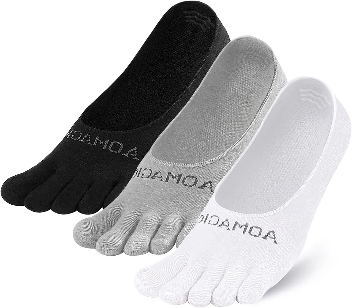 Toe Socks Women Low Cut No Show Socks Non-Slip Invisible Ankle Sock Liner Five Finger Sock (3 Pack)