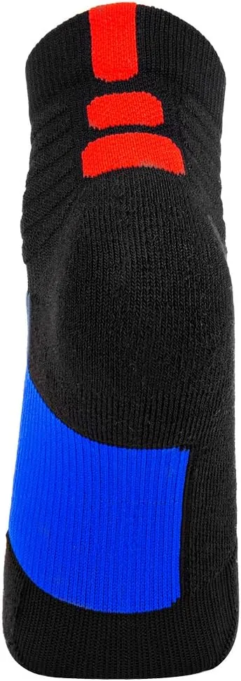 Toes&Feet Men's Cushioned Anti Blister Ankle Compression Basketball Socks