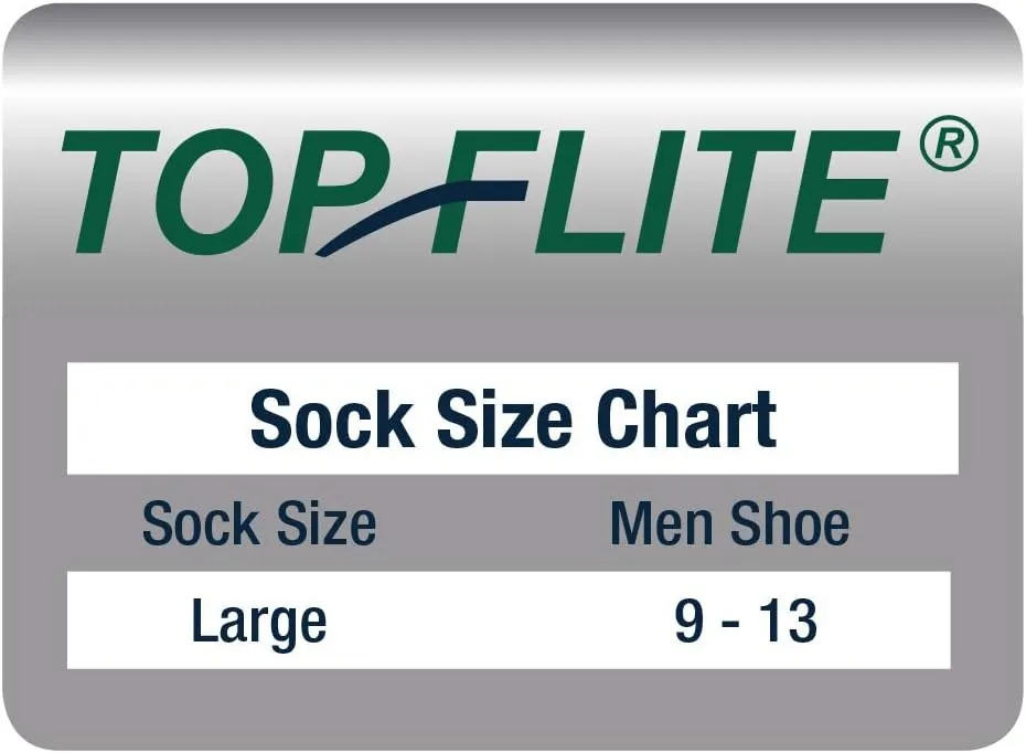 Top Flite Men's Sport Half Cushion Crew Ultra Dri Socks 2 Pair Pack