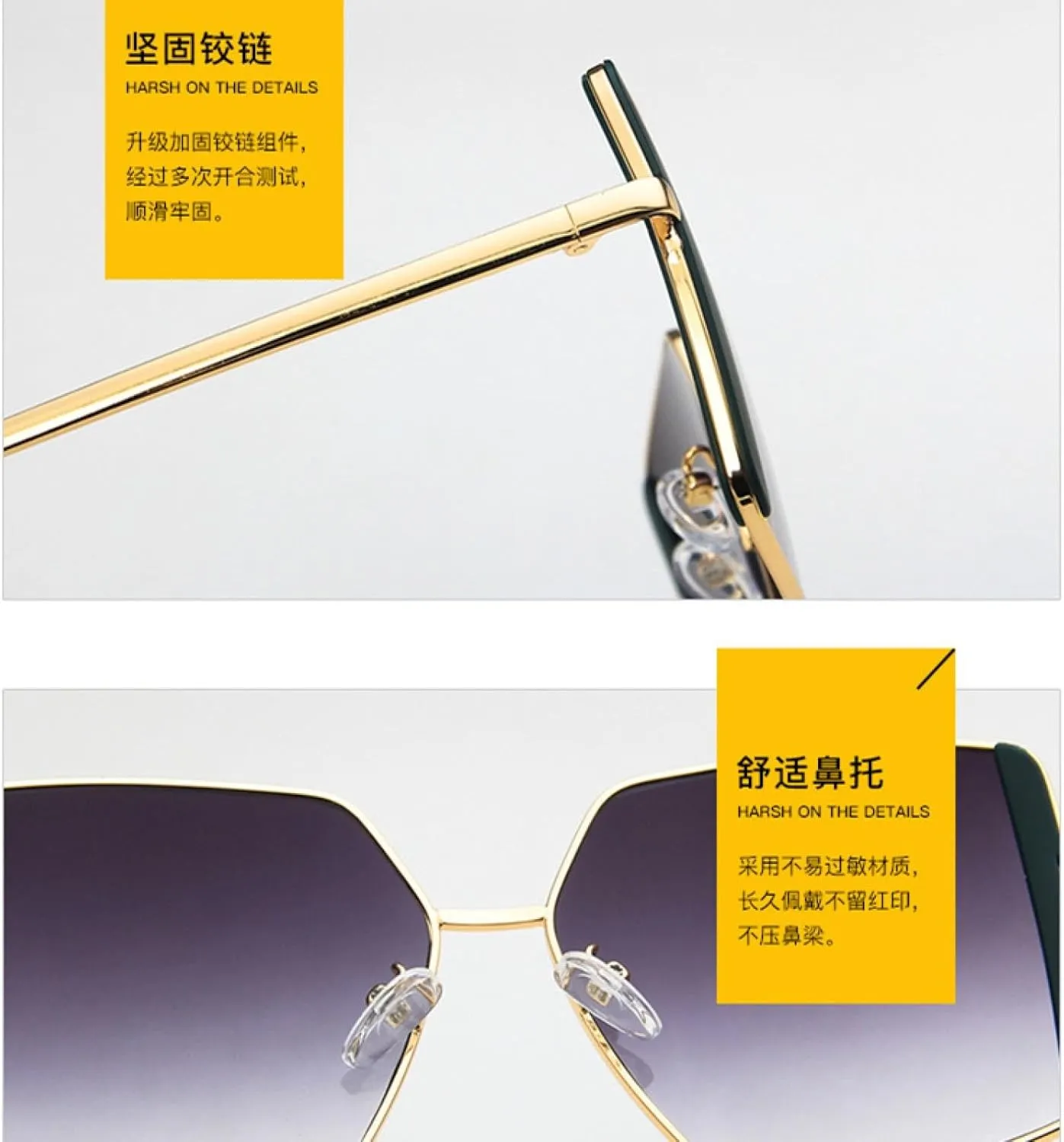 Trendy Fashion Oversized Women Sunglasses Retro Men Sunglasses Driving Travel Shades Uv400