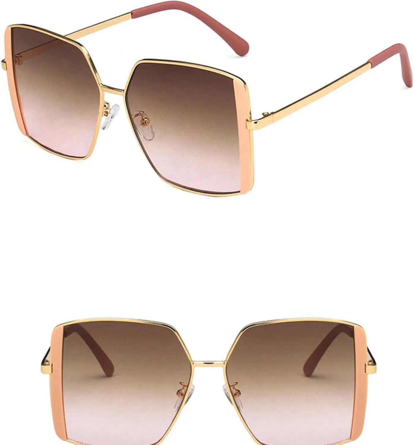 Trendy Fashion Oversized Women Sunglasses Retro Men Sunglasses Driving Travel Shades Uv400