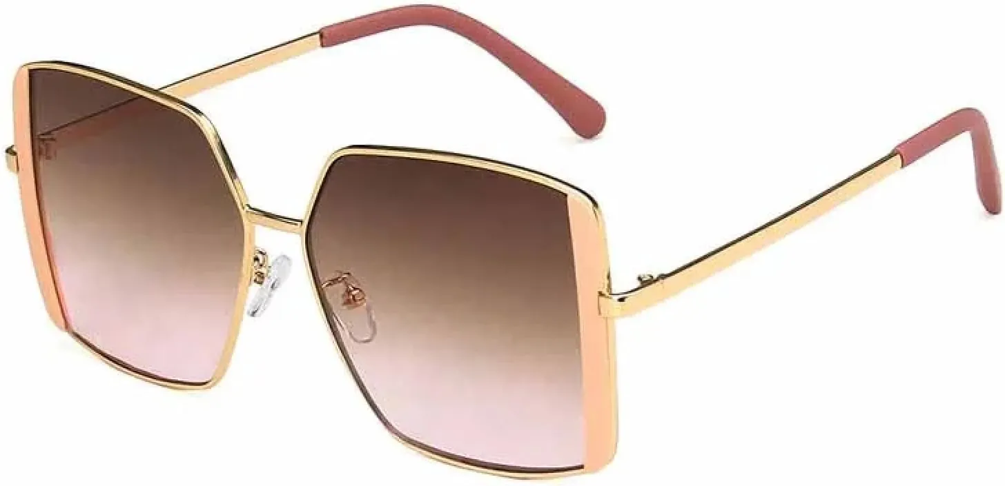 Trendy Fashion Oversized Women Sunglasses Retro Men Sunglasses Driving Travel Shades Uv400