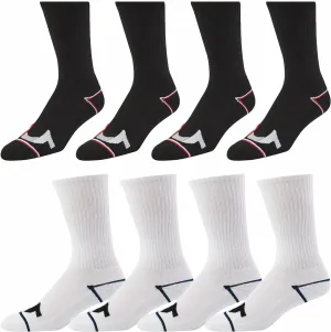 True Religion Mens Socks 8 Pairs Crew Socks for Men Premium Athletic Men's Socks, Shoe Size 8-12