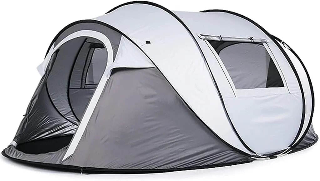 Tunnel Tents Automatic Instant Pop-Up Tents, Windproof and Waterproof Lightweight Outdoor Travel Camping Tent 4-5 Persons