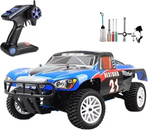 Two-Speed RC Truck for Adult, 1/10 Scale Gas Powered Rally Truck, 80KM/H High-Speed Off-Road RC Car