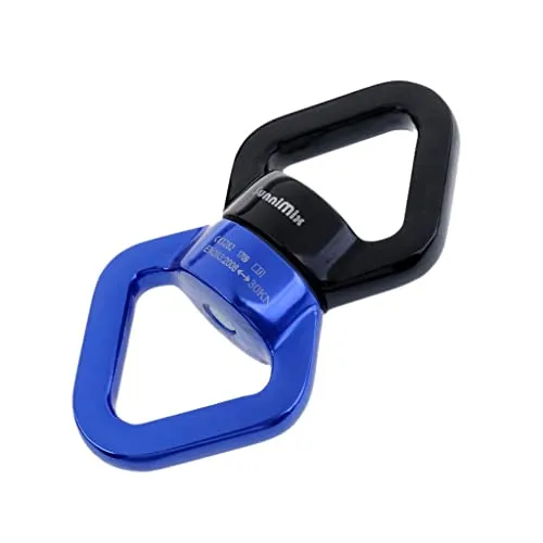 UJEAVETTE® Safety Swivel Rope Connector Device for Climbing Aerial Dance Black Blue