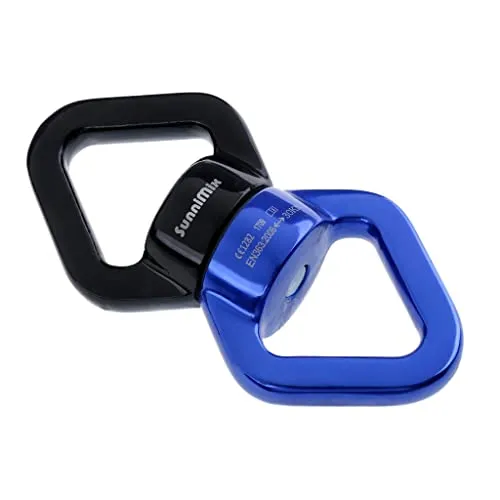 UJEAVETTE® Safety Swivel Rope Connector Device for Climbing Aerial Dance Black Blue