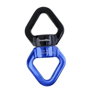 UJEAVETTE® Safety Swivel Rope Connector Device for Climbing Aerial Dance Black Blue