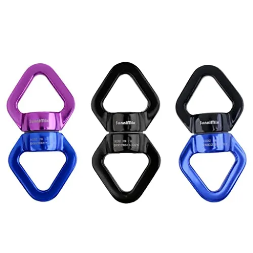UJEAVETTE® Safety Swivel Rope Connector Device for Climbing Aerial Dance Blue Purple