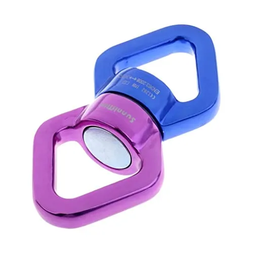 UJEAVETTE® Safety Swivel Rope Connector Device for Climbing Aerial Dance Blue Purple