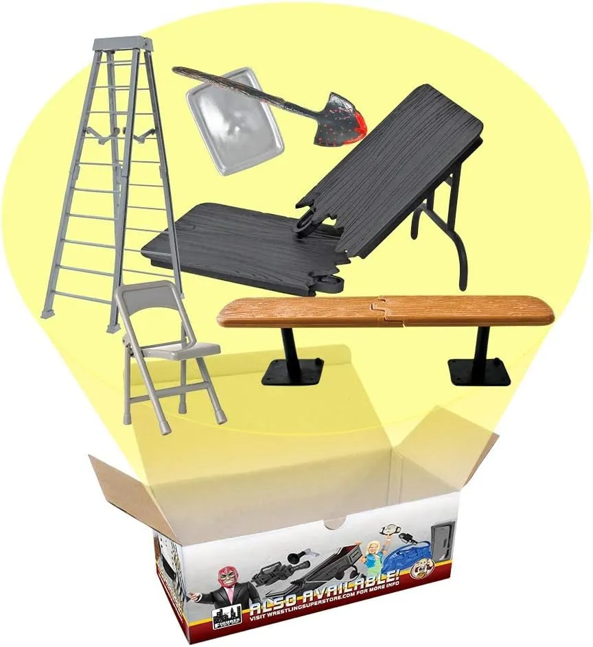 Ultimate 6 Piece Accessory Pack for Wrestling Action Figures