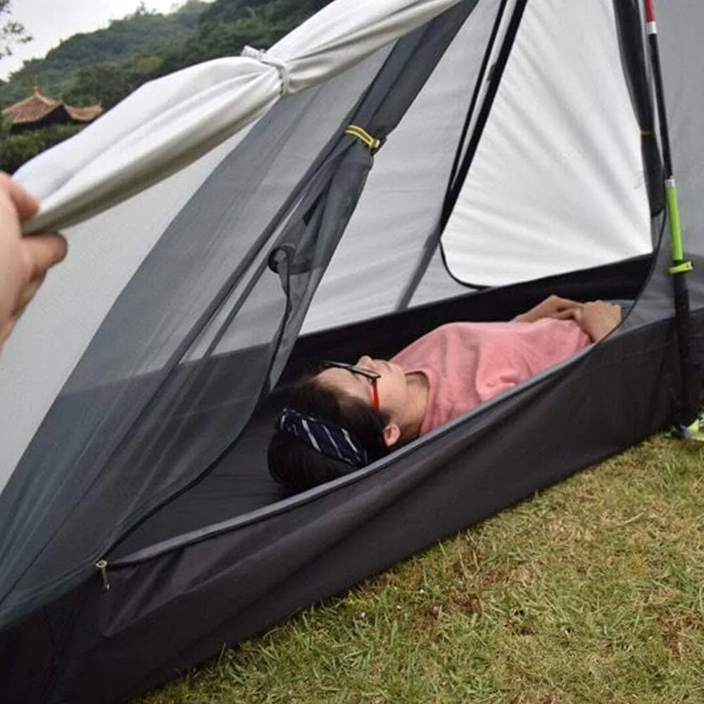 Ultralight Tent, Double Layers Trekker Pole Tent, Backpacking Tent for 1 Person Camping, Trekking, Climbing, Hiking