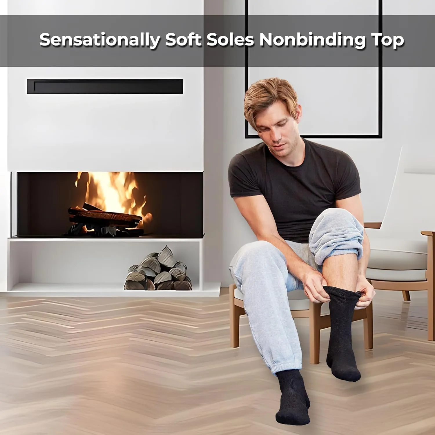 UNIQUE STYLES ASFOOR 3 Pack Thermal Heated Hiking Socks For Men, Thick Warm Winter Socks For Outdoors
