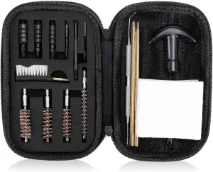 UrbanX Universal Handgun Cleaning kit for Beretta Px4 Storm 9×19mm Parabellum Pistol Cleaning Kit Bronze Bore Brush and Metal Bronze Jags Tips with Zippered Compact Case