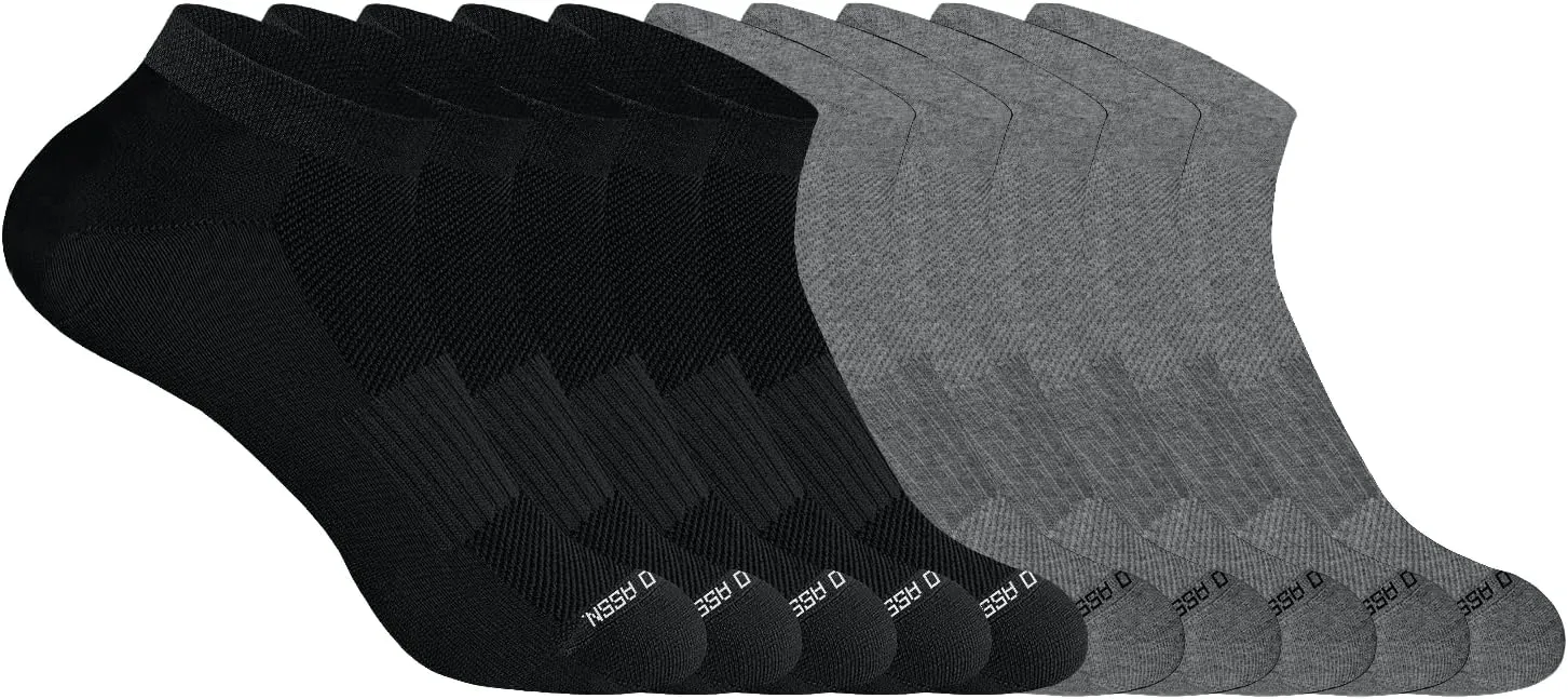 U.S. Polo Assn. 10 Pair Boy's Athletic Socks - Low Cut Moisture Control Cushion Socks - Breathable Socks - Shoe Size 4-11