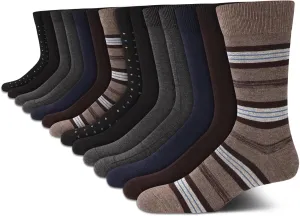 Van Heusen Mens Dress Socks - 14 Pack Soft Stretch Moisture Wicking Crew Socks for Men for Everyday Office Work Wear (6-12.5)