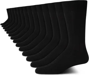 Van Heusen Mens Dress Socks - 14 Pack Soft Stretch Moisture Wicking Stay Up Casual Work Socks for Men (Sizes: 6-12.5)