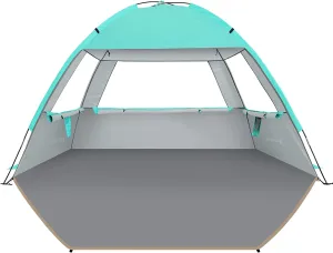 Venustas Beach Tent Sun Shelter for 3-10 Person, UPF 50  UV Protection Canopy, Lightweight and Easy Setup Cabana, Portable Beach Shade