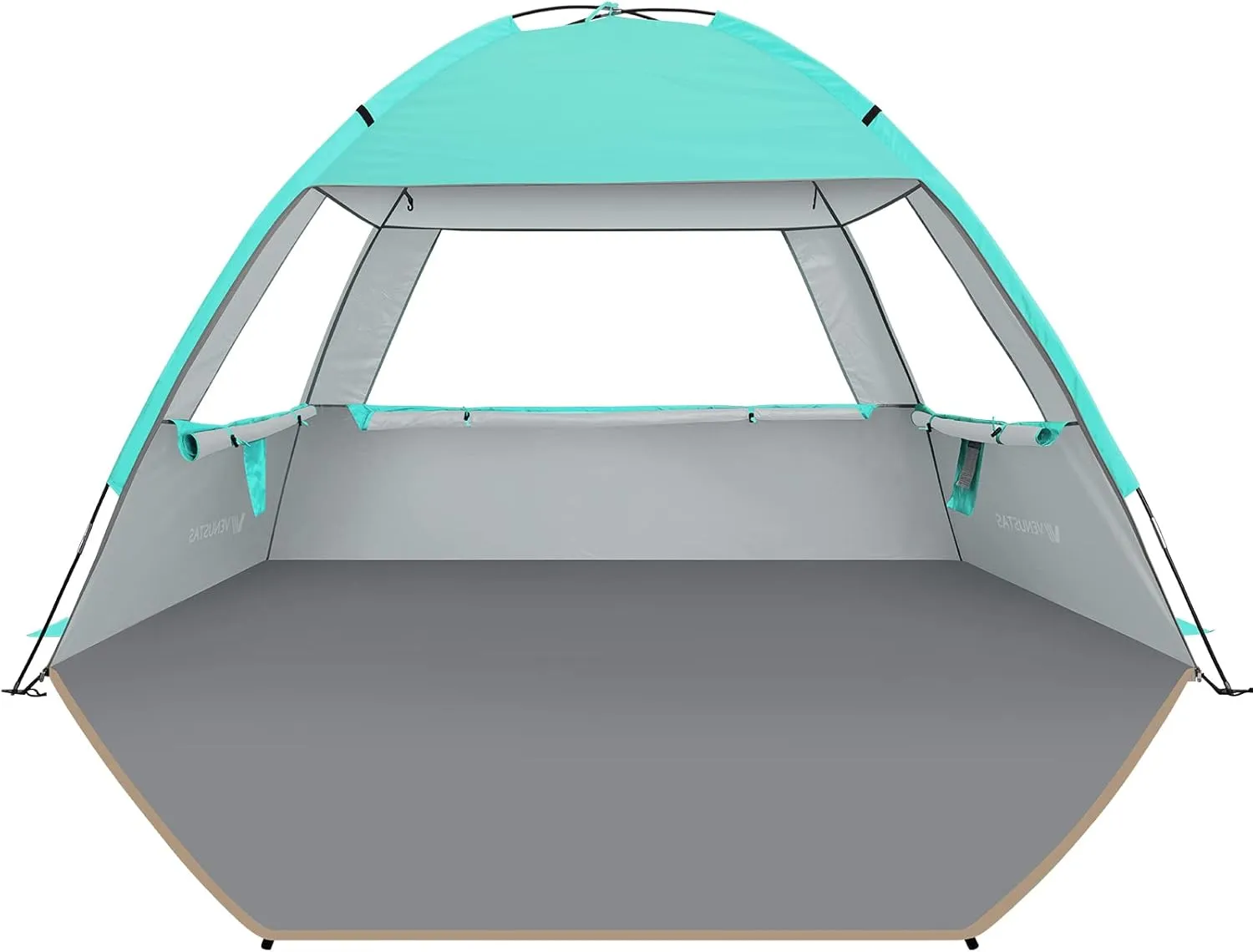 Venustas Beach Tent Sun Shelter for 3-10 Person, UPF 50  UV Protection Canopy, Lightweight and Easy Setup Cabana, Portable Beach Shade