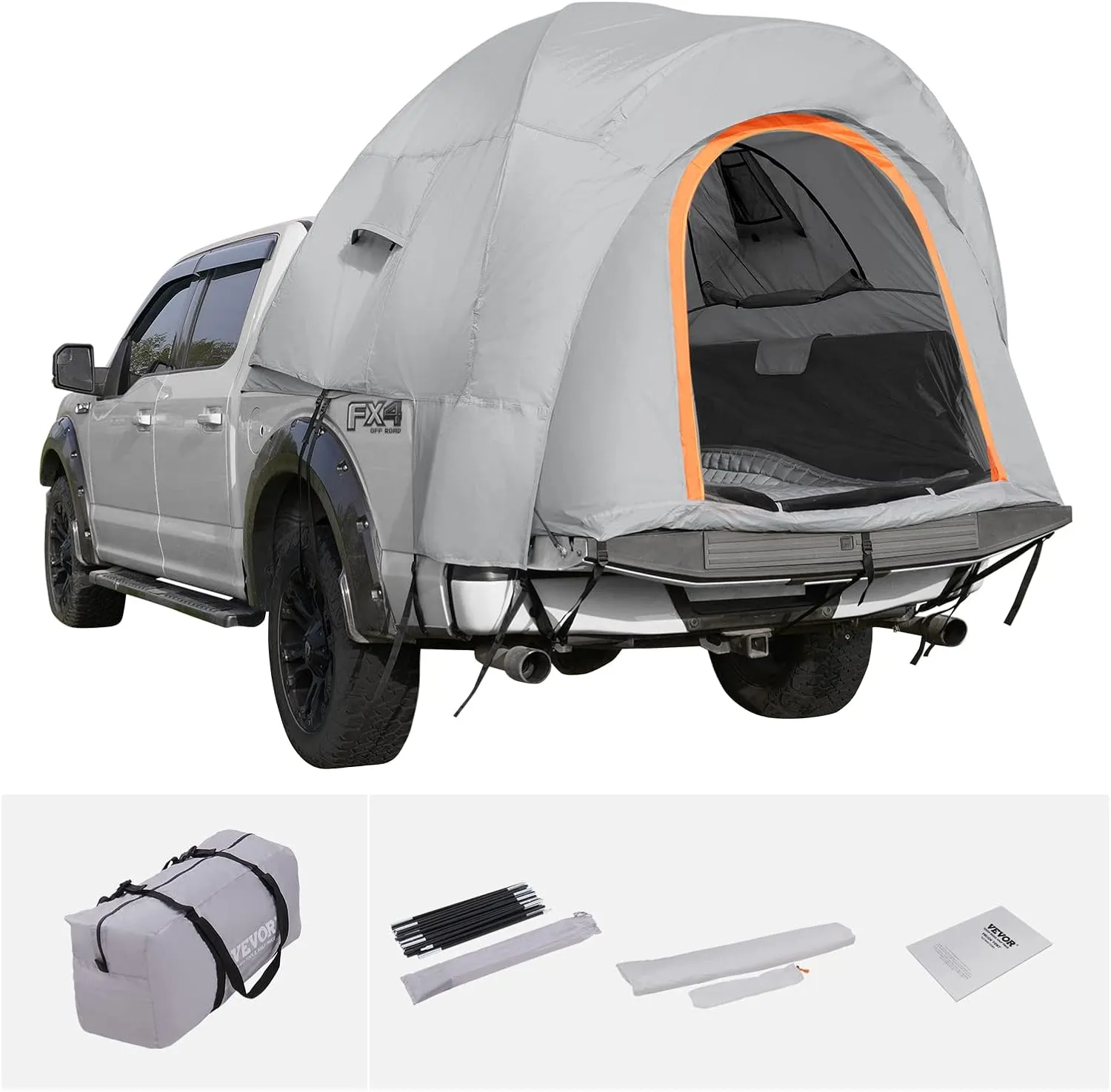 VEVOR Pickup Truck Tent/SUV Tent for Camping, Waterproof PU2000mm Sleeping Truck Bed Tent, Pickup Tent Design for 2-3 Person, SUV Tent Design for 5-8 Person