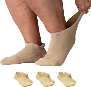 Viasox Diabetic Ankle Socks for Women & Men 3 Pack, Low Cut Non Binding, Seamless Neuropathy Socks