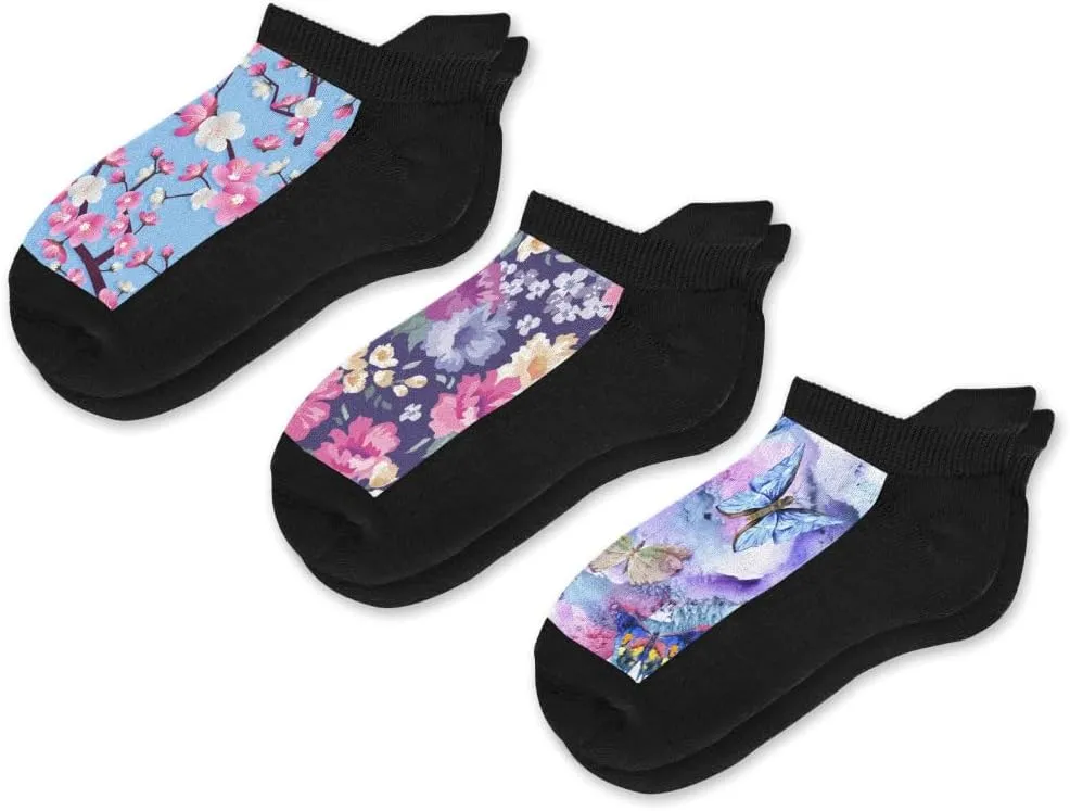 Viasox Diabetic Ankle Socks for Women & Men 3 Pack, Low Cut Non Binding, Seamless Neuropathy Socks