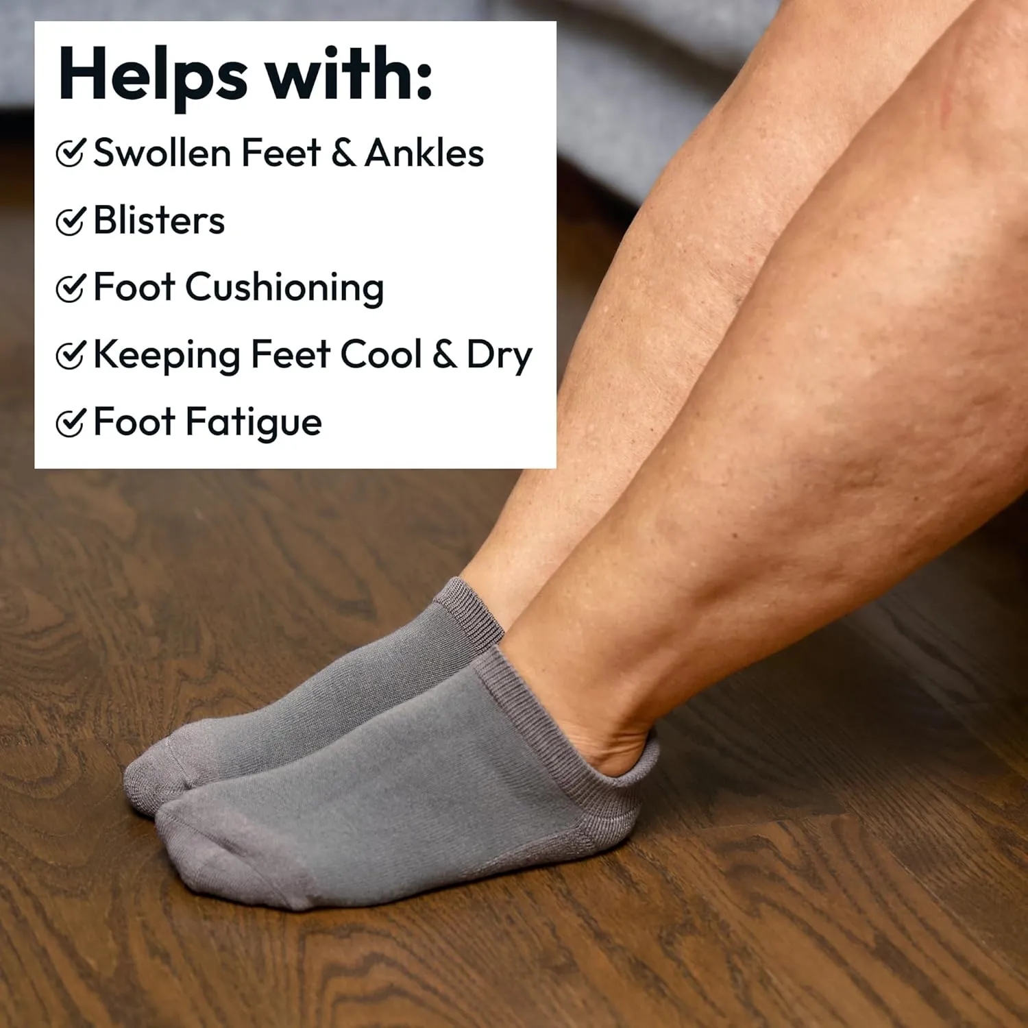 Viasox Diabetic Ankle Socks for Women & Men 3 Pack, Low Cut Non Binding, Seamless Neuropathy Socks