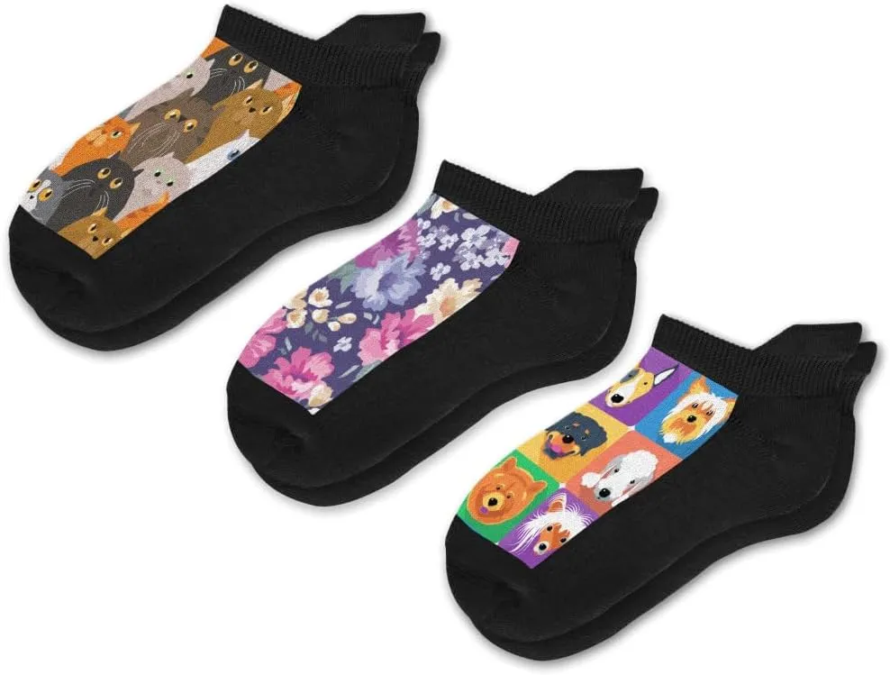 Viasox Diabetic Ankle Socks for Women & Men 3 Pack, Low Cut Non Binding, Seamless Neuropathy Socks
