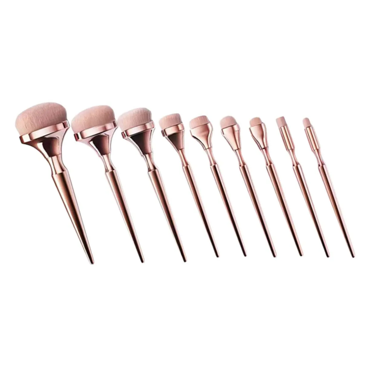 VICASKY Rose Gold Makeup Brushes Set 9 Pieces Full Kit Portable Stylish for Women's Day