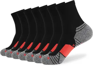 WANDER Men's Athletic Ankle Socks 6 Pairs Running Socks for Sport Low Cut Cycling Socks 6-9/10-12/12-14